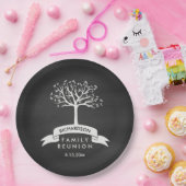 Chalkboard look met Tree Family Reunion Papieren Bordje (Feest)