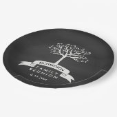 Chalkboard look met Tree Family Reunion Papieren Bordje (Gekanteld)