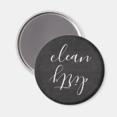 Chalkboard look Modern Script Dishwaser Magnet (Voorkant / Achterkant)