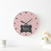Chalkboard look on Mauve Circles Grote Klok (Huis)