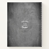 Chalkboard look Senior Class Year of Jouw tekst Notitieboek (Achterkant)