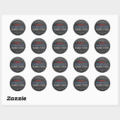 Chalkboard Look  Typografie Verjaardagsfeest Ronde Sticker (Vel)