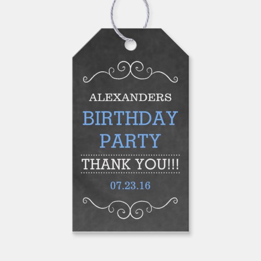 Chalkboard look- Verjaardagsfeestje Cadeaulabel (Voorkant)