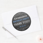 Chalkboard look - Verjaardagsfeestje Ronde Sticker (Envelop)