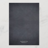 Chalkboard Look Wedding Menu Kaart (Achterkant)