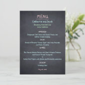 Chalkboard Look Wedding Menu Kaart (Staand voorkant)
