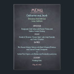 Chalkboard Look Wedding Menu Kaart<br><div class="desc">Voeg een rustieke uitstraling toe aan uw evenement met dit Chalkboard Look collectie. Verkrijgbaar in verschillende typografie.</div>