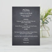 Chalkboard Look Wedding Menu Kaart (Staand voorkant)
