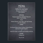 Chalkboard Look Wedding Menu Kaart<br><div class="desc">Voeg een rustieke uitstraling toe aan uw evenement met dit Chalkboard Look collectie. Verkrijgbaar in verschillende typografie.</div>