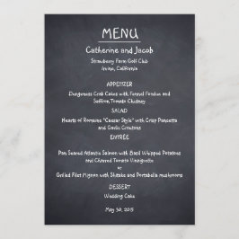 Chalkboard Look Wedding Menu Kaart