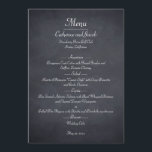 Chalkboard Look Wedding Menu Kaart<br><div class="desc">Voeg een rustieke uitstraling toe aan uw evenement met dit Chalkboard Look collectie. Verkrijgbaar in verschillende typografie.</div>