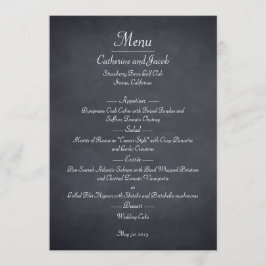 Chalkboard Look Wedding Menu Kaart