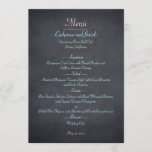 Chalkboard Look Wedding Menu Kaart<br><div class="desc">Voeg een rustieke uitstraling toe aan uw evenement met dit Chalkboard Look collectie. Verkrijgbaar in verschillende typografie.</div>