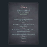 Chalkboard Look Wedding Menu Kaart<br><div class="desc">Voeg een rustieke uitstraling toe aan uw evenement met dit Chalkboard Look collectie. Verkrijgbaar in verschillende typografie.</div>