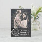 Chalkboard look Wedding Save the Date Notice Kaart (Staand voorkant)