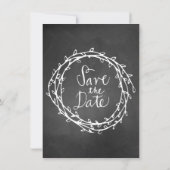 Chalkboard look Wedding Save the Date Notice Kaart (Achterkant)