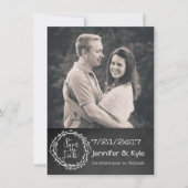 Chalkboard look Wedding Save the Date Notice Kaart (Voorkant)