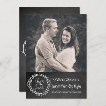 Chalkboard look Wedding Save the Date Notice