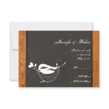 Chalkboard Love Bird Response Card