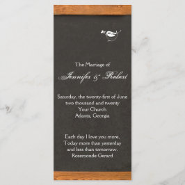 Chalkboard Love Bird Trouwprogramma Programmakaart
