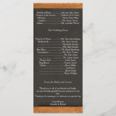 Chalkboard Love Bird Trouwprogramma Programmakaart (Achterkant)