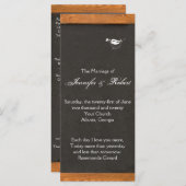 Chalkboard Love Bird Trouwprogramma Programmakaart (Voorkant / Achterkant)