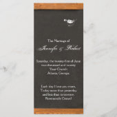 Chalkboard Love Bird Trouwprogramma Programmakaart (Voorkant)