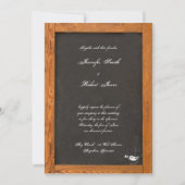 Chalkboard Love Bird Wedding Invitation Kaart (Voorkant)