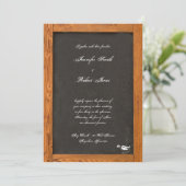 Chalkboard Love Bird Wedding Invitation Kaart (Staand voorkant)