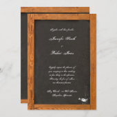 Chalkboard Love Bird Wedding Invitation Kaart (Voorkant / Achterkant)