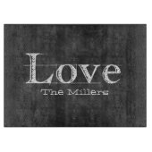 Chalkboard Love Custom Glass Cutting Board Snijplank (Voorkant)