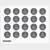  Chalkboard Love en Bedankt Favor Ronde Sticker (Vel)