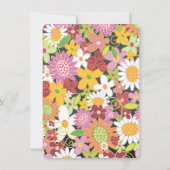 Chalkboard LOVE Flowers Bloom Vrijgezellenfeest In Kaart (Achterkant)