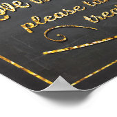 Chalkboard Love is Sweet Favor Wedding Sign Poster (Hoek)