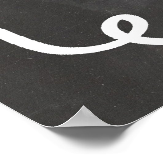 Chalkboard Love is Sweet Sign Poster (Hoek)