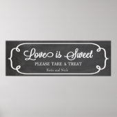 Chalkboard Love is Sweet Sign Poster (Voorkant)