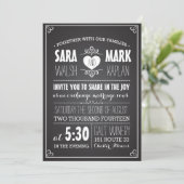 Chalkboard Love Kaart (Staand voorkant)