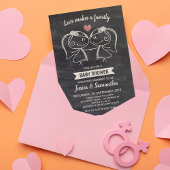 Chalkboard Love maakt een familie-LGBT-Baby shower Kaart