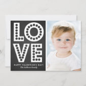 Chalkboard Love Marquee Valentijnsdag Flat Kaart (Voorkant)