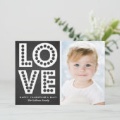 Chalkboard Love Marquee Valentijnsdag Flat Kaart (Staand voorkant)