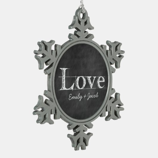 Chalkboard Love Personalized Ornament (Links)