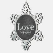 Chalkboard Love Personalized Ornament (Rechts)