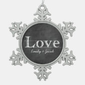Chalkboard Love Personalized Ornament (Voorkant)