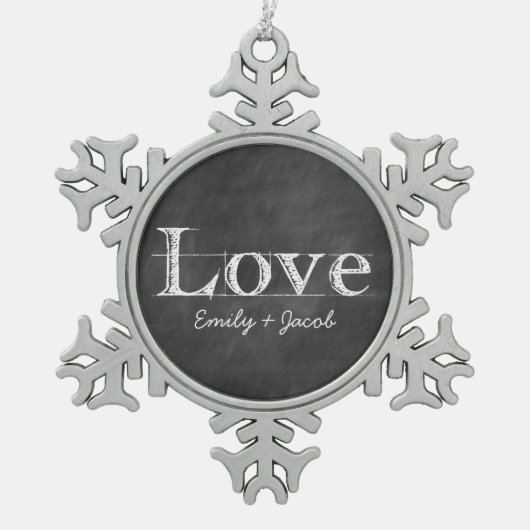 Chalkboard Love Personalized Ornament (Voorkant)