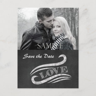 Chalkboard Love Save the Date Briefkaart
