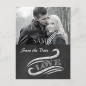 Chalkboard Love Save the Date Briefkaart (Voorkant)
