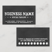 CHALKBOARD loyaliteit 3stippen Klantenkaartje (Voorkant / Achterkant)