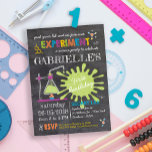 Chalkboard Mad Science Party Birthday Kaart<br><div class="desc">Chalkboard Mad Science Party Birthday - Zet je labjas aan omdat er explosieve lol zal zijn! Een heel cool gekke science feestje om de grote dag van je kleine te vieren. Deze creatieve uitnodiging is ideaal voor zowel meisjes als jongens. Geen tests of experimenten nodig, deze uitnodiging van de gekke...</div>