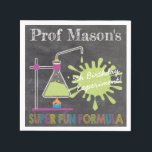 Chalkboard Mad Science Party Birthday Servet<br><div class="desc">Chalkboard Mad Science Party Birthday Napkin - Doe je labjas aan en maak je klaar voor explosieve lol! Een gekke science party servet om je kleine nieuwsgierige te vieren. Dit supercoole creatieve ontwerp is ideaal voor zowel meisjes als jongens. Geen tests of experimenten nodig, deze gekke science party napkin is...</div>