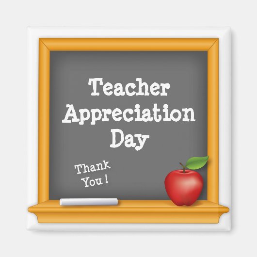 Chalkboard Magneten voor Teacher Day (Voorkant)